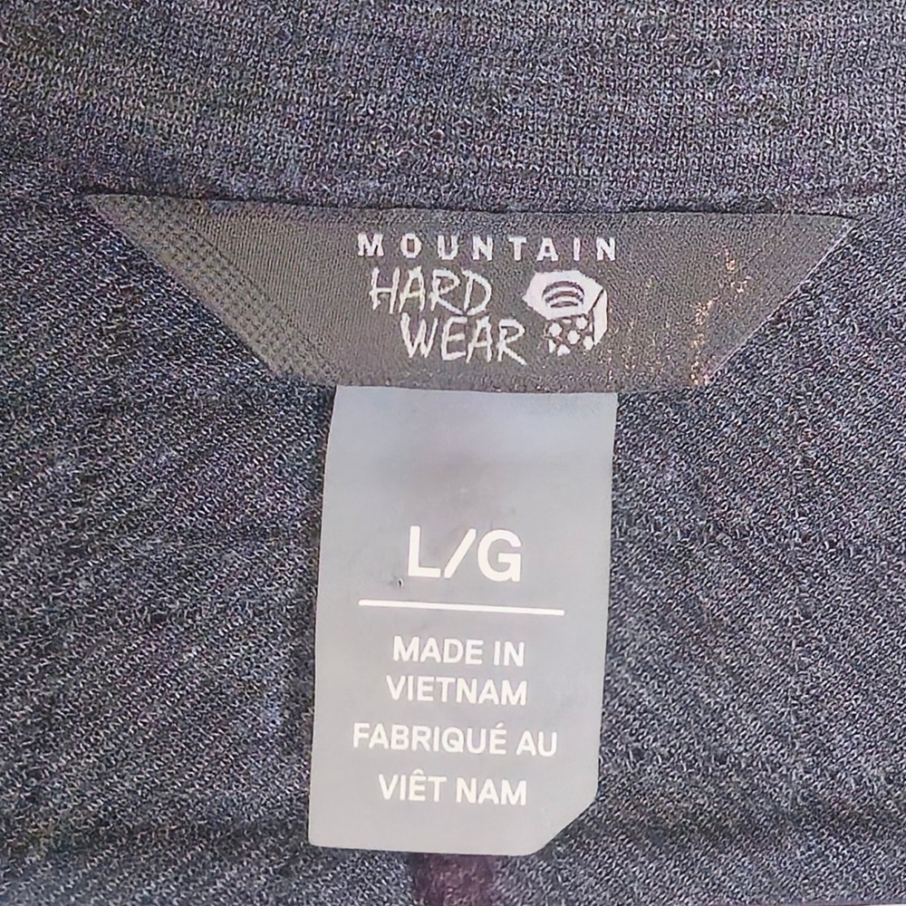 Mountain Hardware Sarafin Wrap Sweater Cardigan Brown/Gray Sz L Quilted Granola - Picture 12 of 14